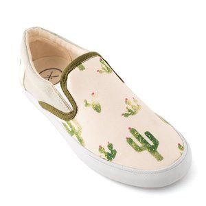 Cactus Print Slip On Shoes